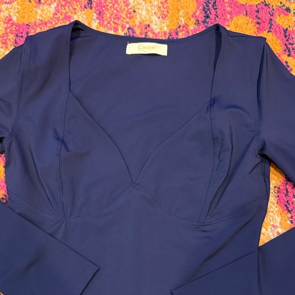 NWOT Navy Blue Women's Bodysuit - Picture 2 of 6